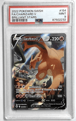 V1038: 2022: FA/CHARIZARD V: 154/172: BRILLIANT STARS: PSA 9: MINT: 87502232